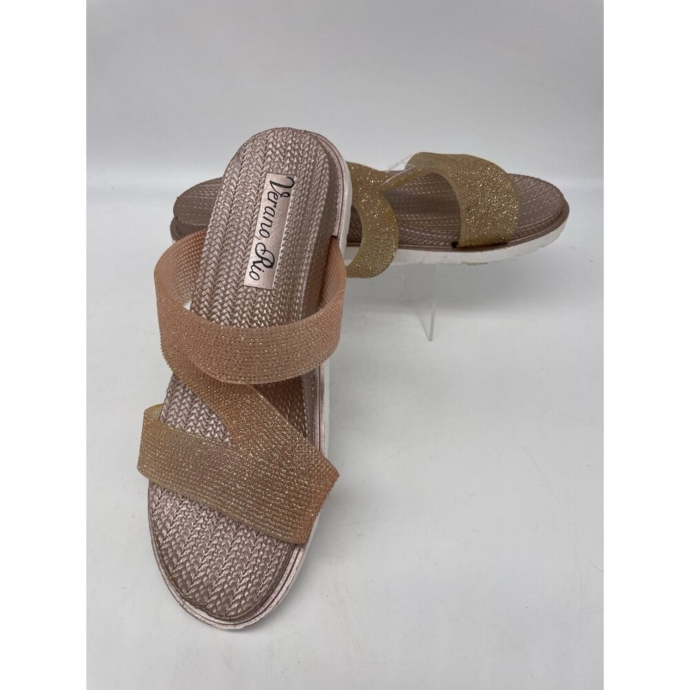 Verano Rio Slip On Sandal Rose Gold Women’s Slipper Slide Show Size 10 NWOT
